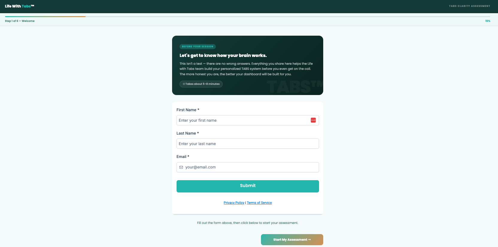 TABS Clarity Assessment